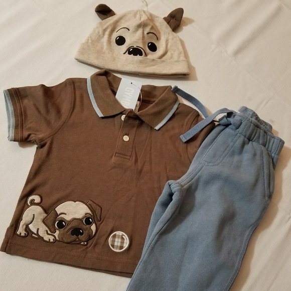 Gymboree Puppy Playtime 6-12 month NWT Shirt Hat 2011 pants Outfit NWT - Picture 1 of 3